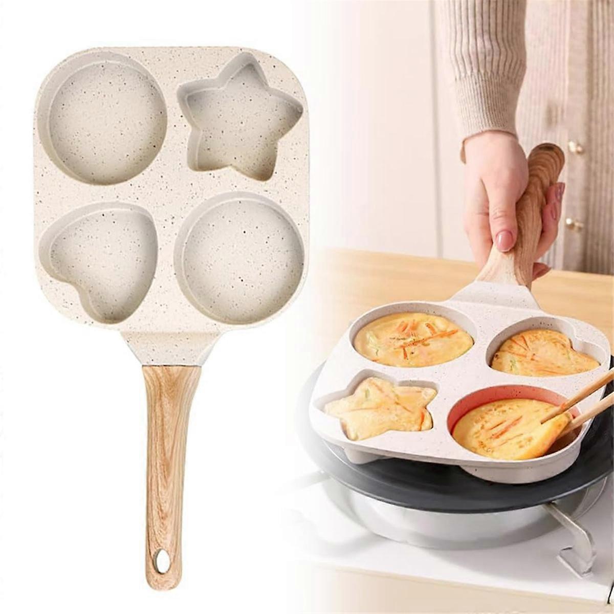 Non-Stick Egg Frying Pan, Multi-Shape Breakfast Pan, Black