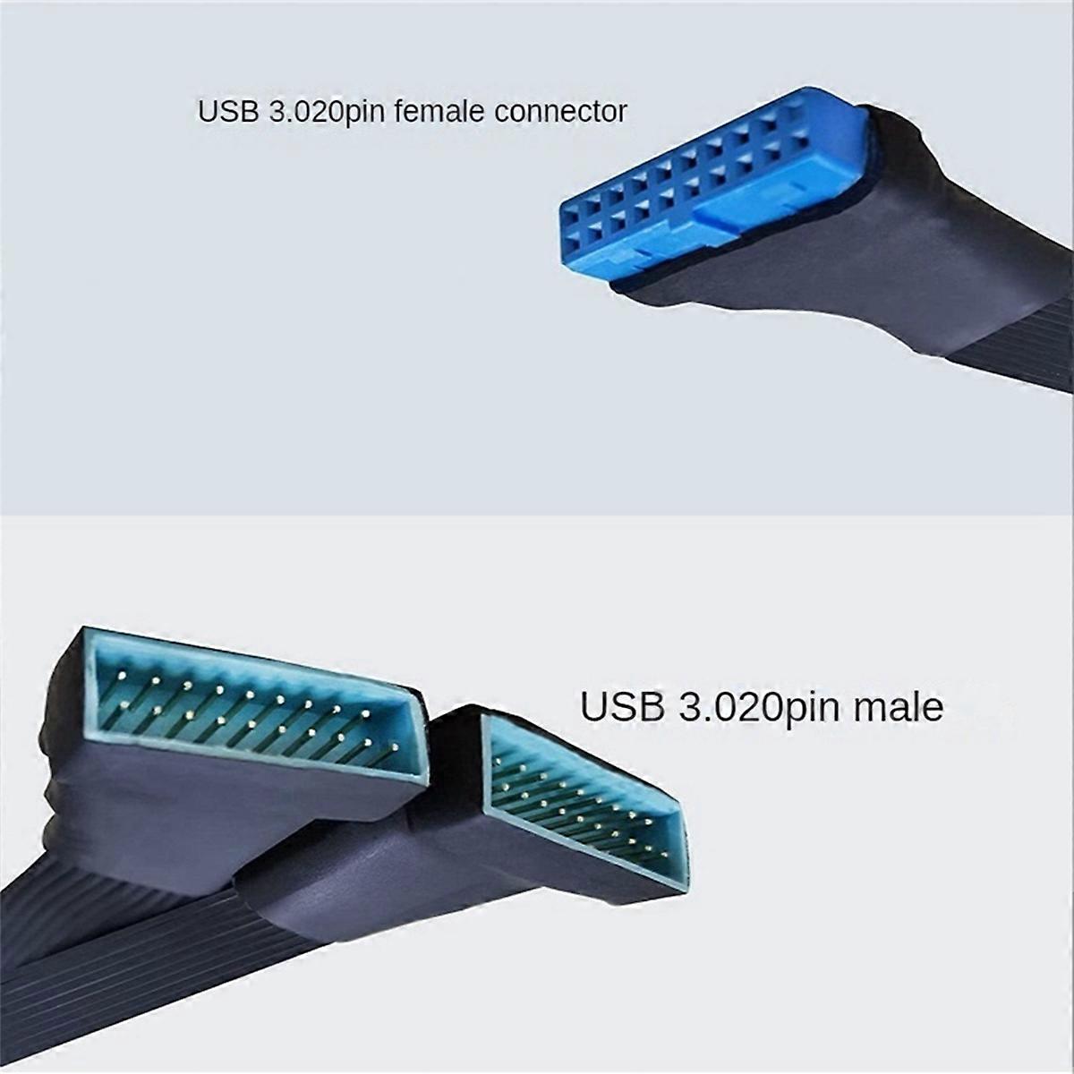 Motherboard USB 3.0 19PIN Header 1to2 Extension Splitter Cable