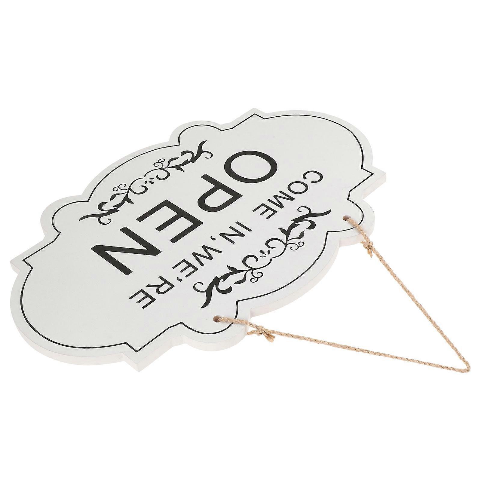 Open Closed Door Hanger Decorative Door Pendant Shop Entrance Indication 29.80X19.20X1.80CM 1Set