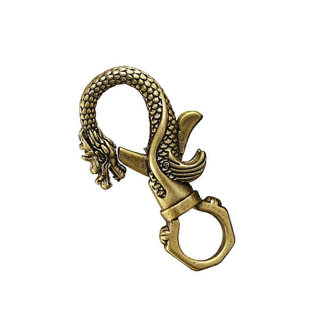 Golden Dragons Key Chain Clasp with Quick Release Buckle for Decorative Use on Bags and Keys
