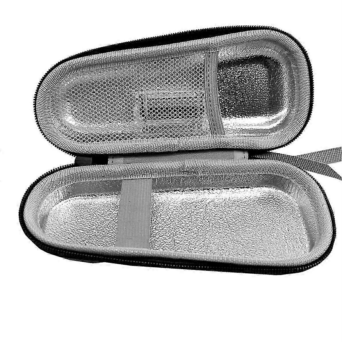 Shaver Storage Box Waterproof EVA Razor Travel Case with Mesh Pocket/Zipper Shaver Bag Shakeproof fo--Grey