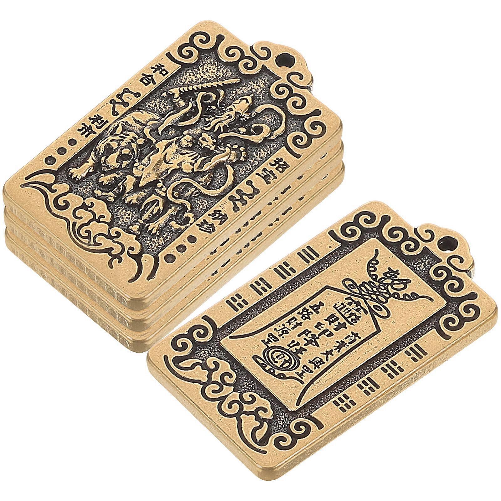 Statue Pendant Amulet Pendant Protection Daily Use Multi Color Rectangular Shape Auspicious Design