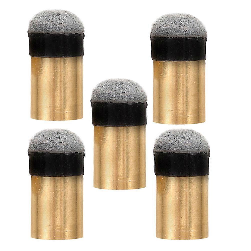 Billiard Cue Tip Replacements Golden 2.50X2.50X1.00cm Solution 5Pcs