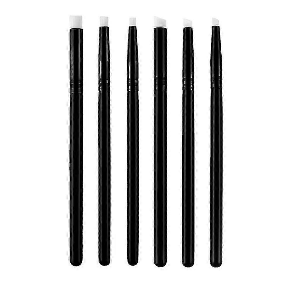 6pcs Flat/Angled Mini Detailed Blending Brushes for Small Details Ink Blending