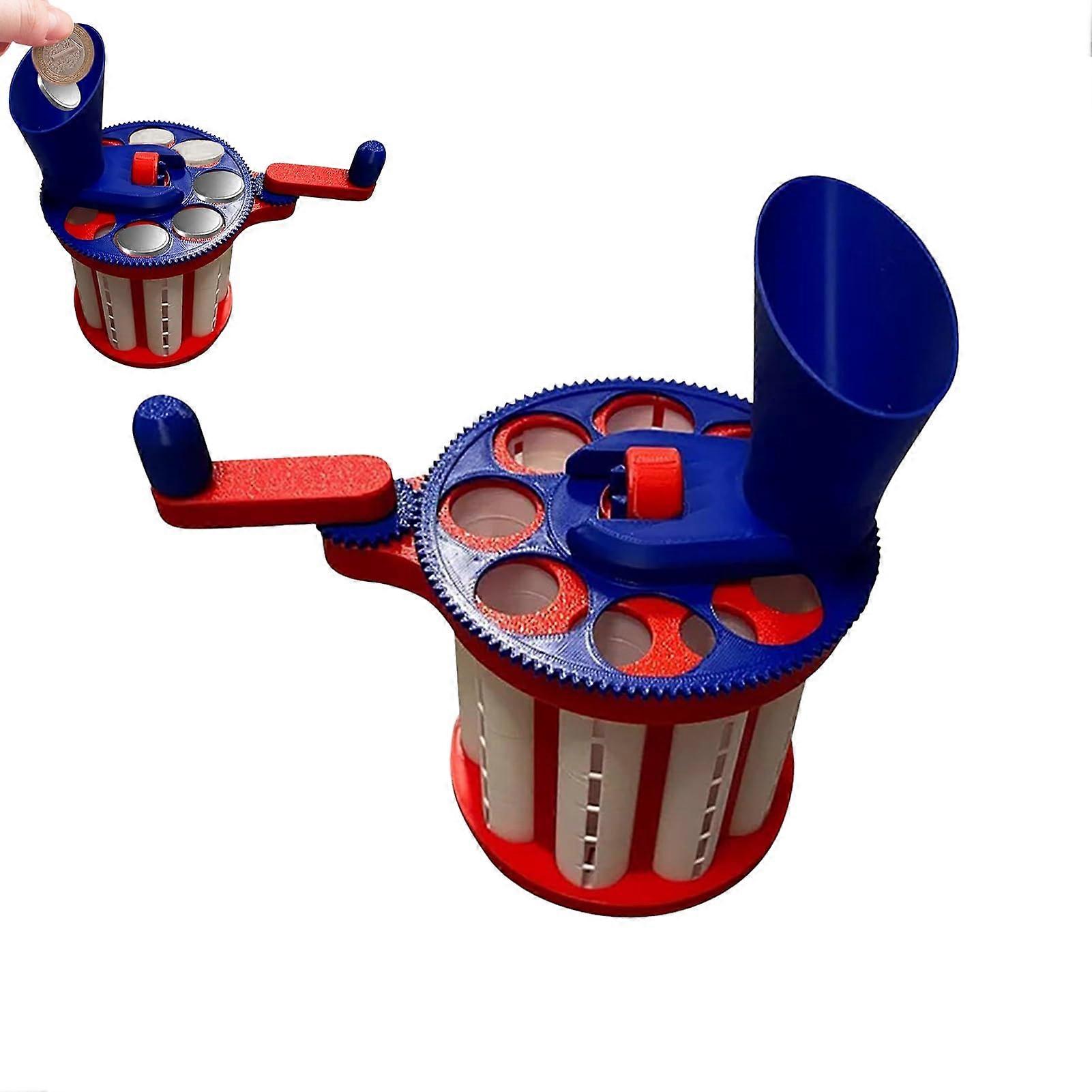 Hand-Cranked Change Counter and Coin Sorter, Lightweight 18x10 cm Cash Register Tool for Banks and Retailers