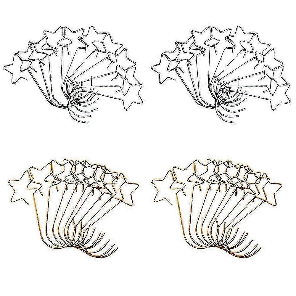 80pcs Star Shaped Ornament Hooks for Hanging Tree Decorations and Crafting Supplies