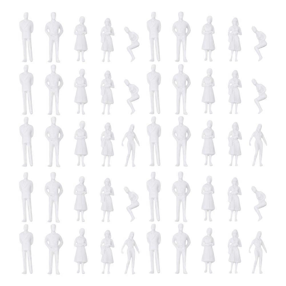 50pcs Scale Miniature Accessories for Doll House and Model Train Layouts – Random Poses for Architectural & School Project Scenes