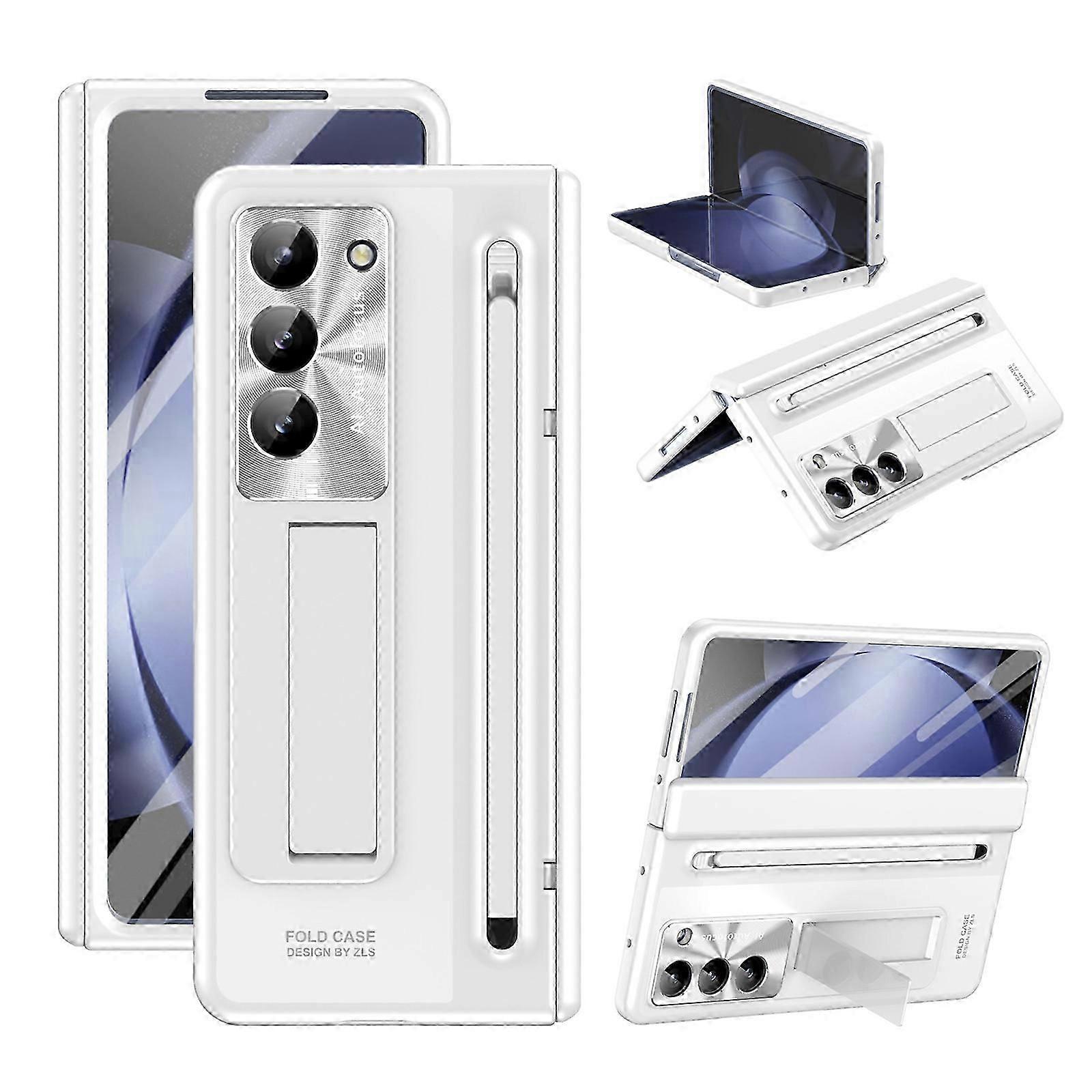 Designed for Samsung Galaxy Z Fold 6 Case with S Pen & Kickstand & Front Screen Protecto