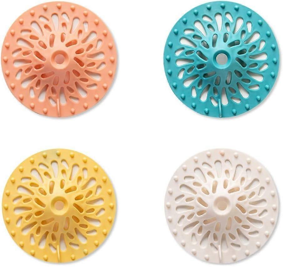 4pcs Silicone Hair Filter, Universal Drain Protector
