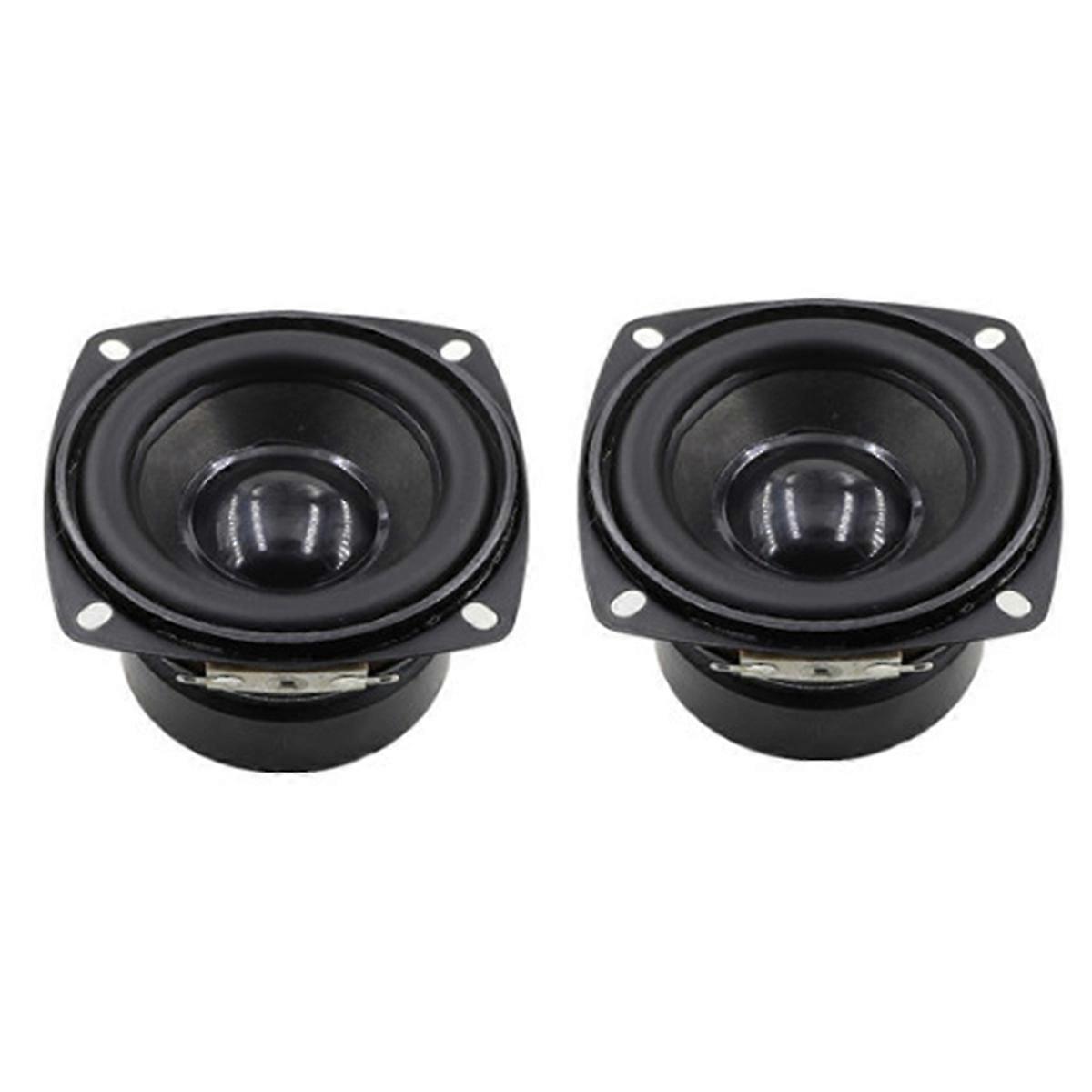 2pcs 78MM 4Ohm 15W Subwoofer Speaker 3 Inch Convex Cap Bass Square Woofer DIY Bookshelf Speakers Hif