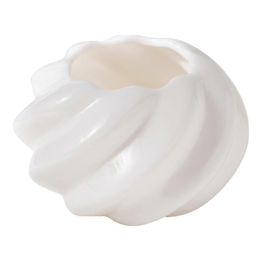 Ceramic Ink Container Spiral Conch Shape Calligraphers Writing Brush Storage 3.54x3.54x2.36in Beginners 1Set