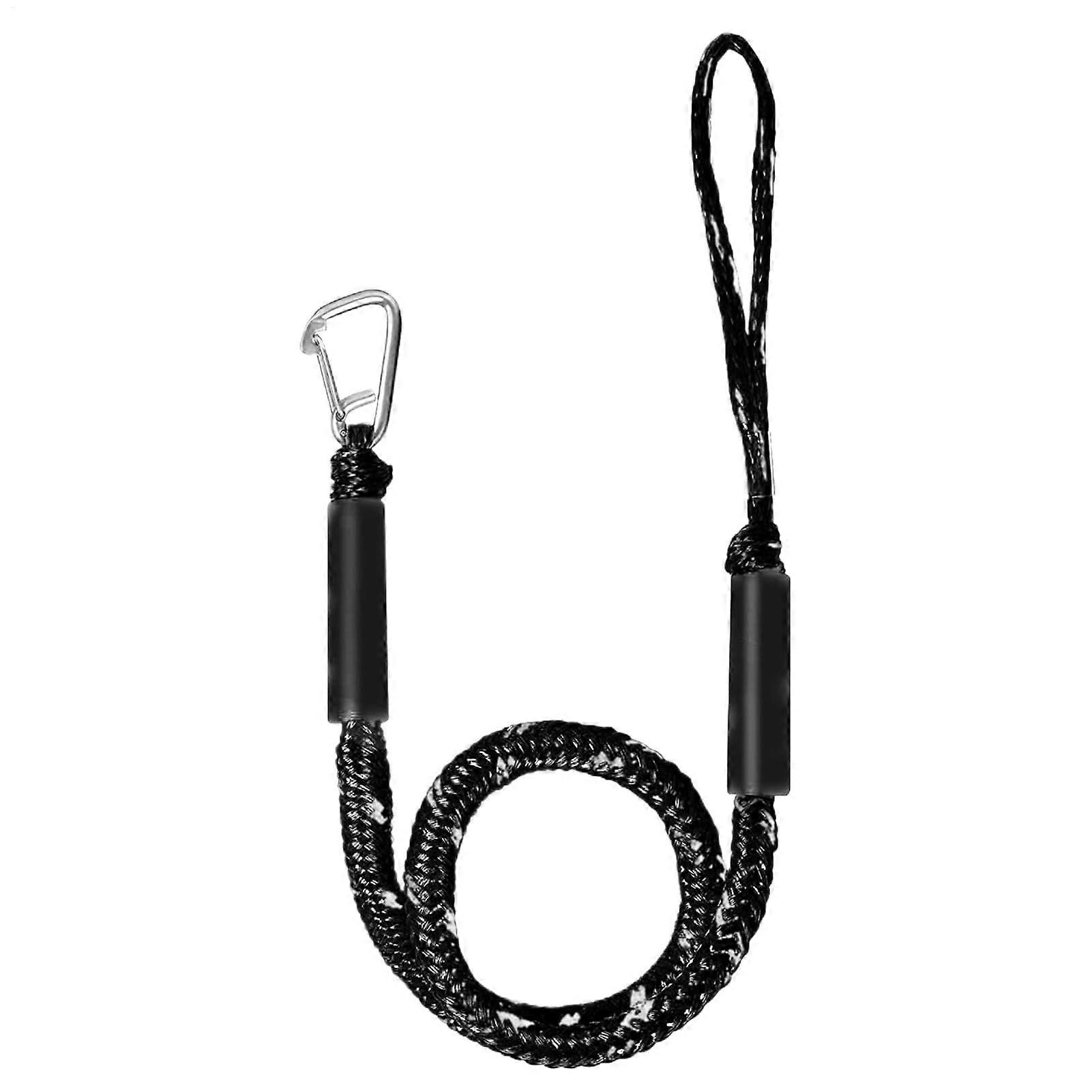 Boat Ropes for Mooring with Eye Docking Lines for Watercraft, Anchor Lines for Kayak Pontoon Water Ski Canoe Safety Products Black