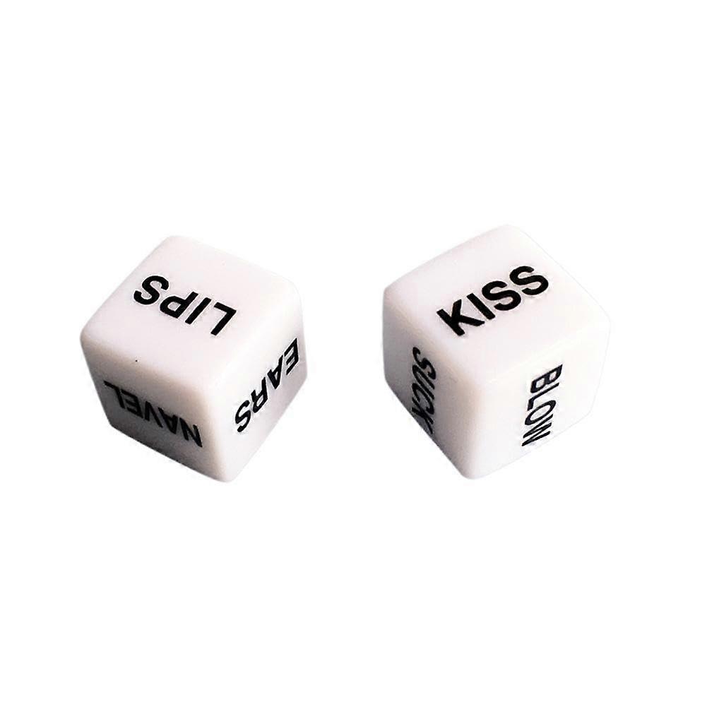1 Pair Luminous Love Dice Romantic Couple Games for Adults Funny Party Dice Glowing Board Game for Couples, White 1 Pair