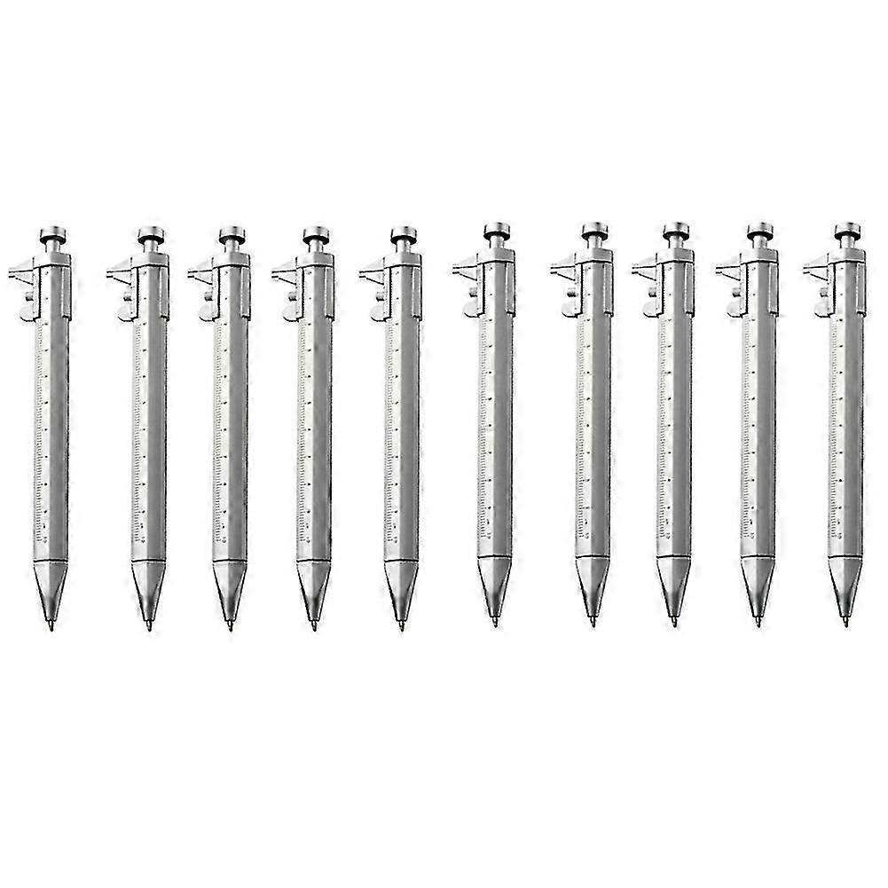 10PCS Vernier Caliper 0-100mm Ballpoint Pen Multifunction Gadget