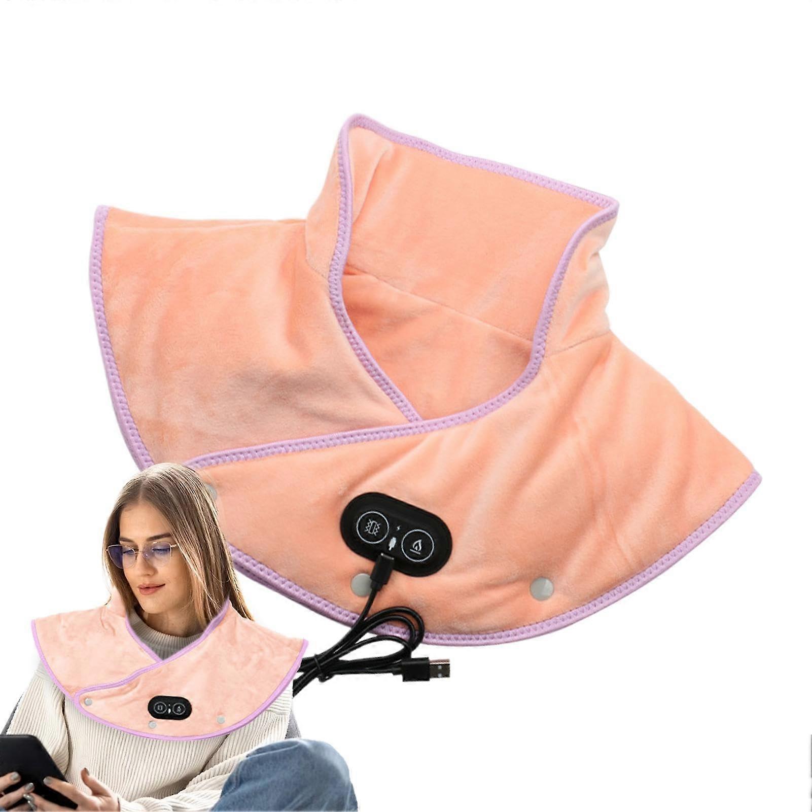 Electric Shoulder Support with Heating, 3 Speeds, Auto Shutoff, Fast Heating, Pink