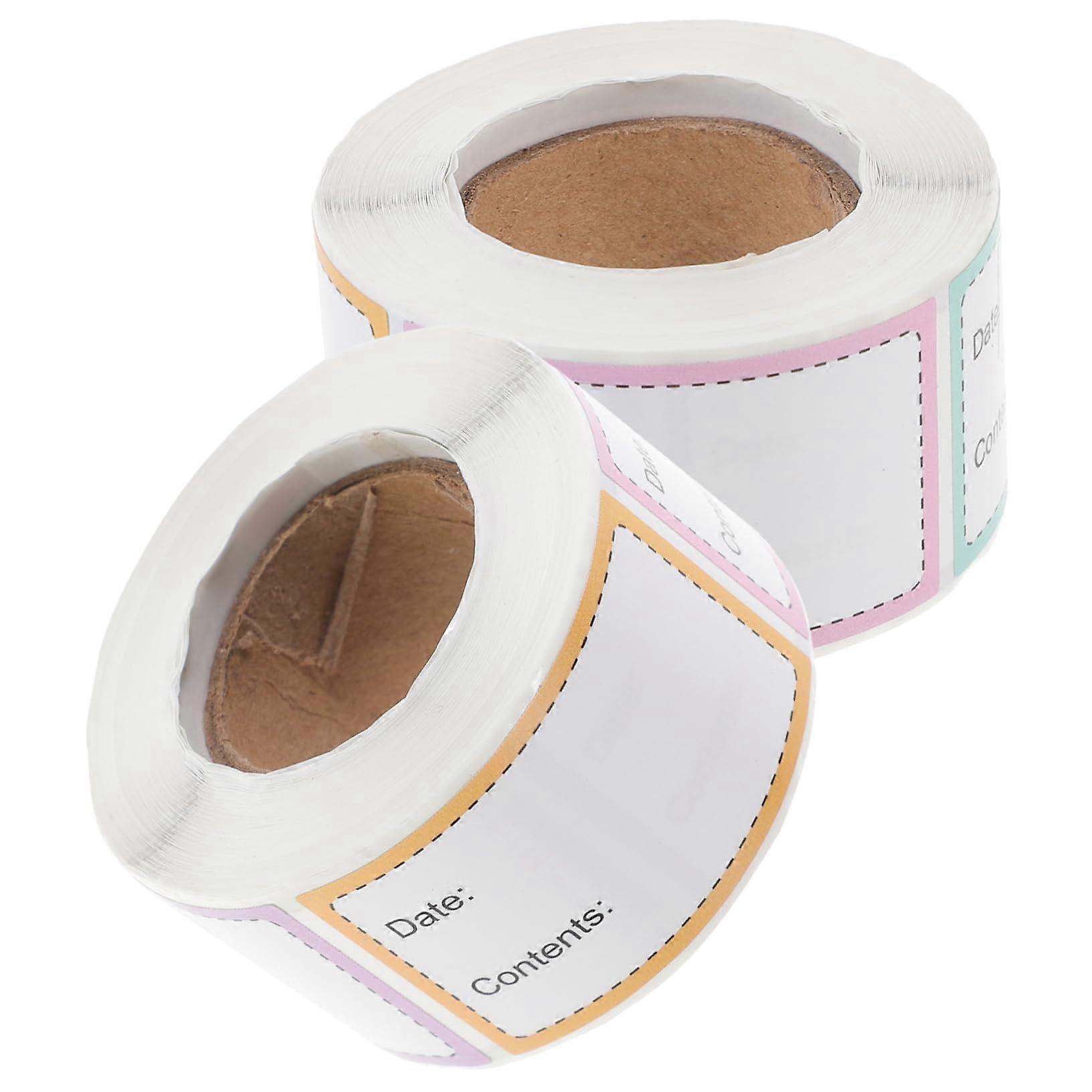 File Identification Stickers Two Rolls Paper Labels For Food Container Labels And Food Storage Containers Freezer Meals