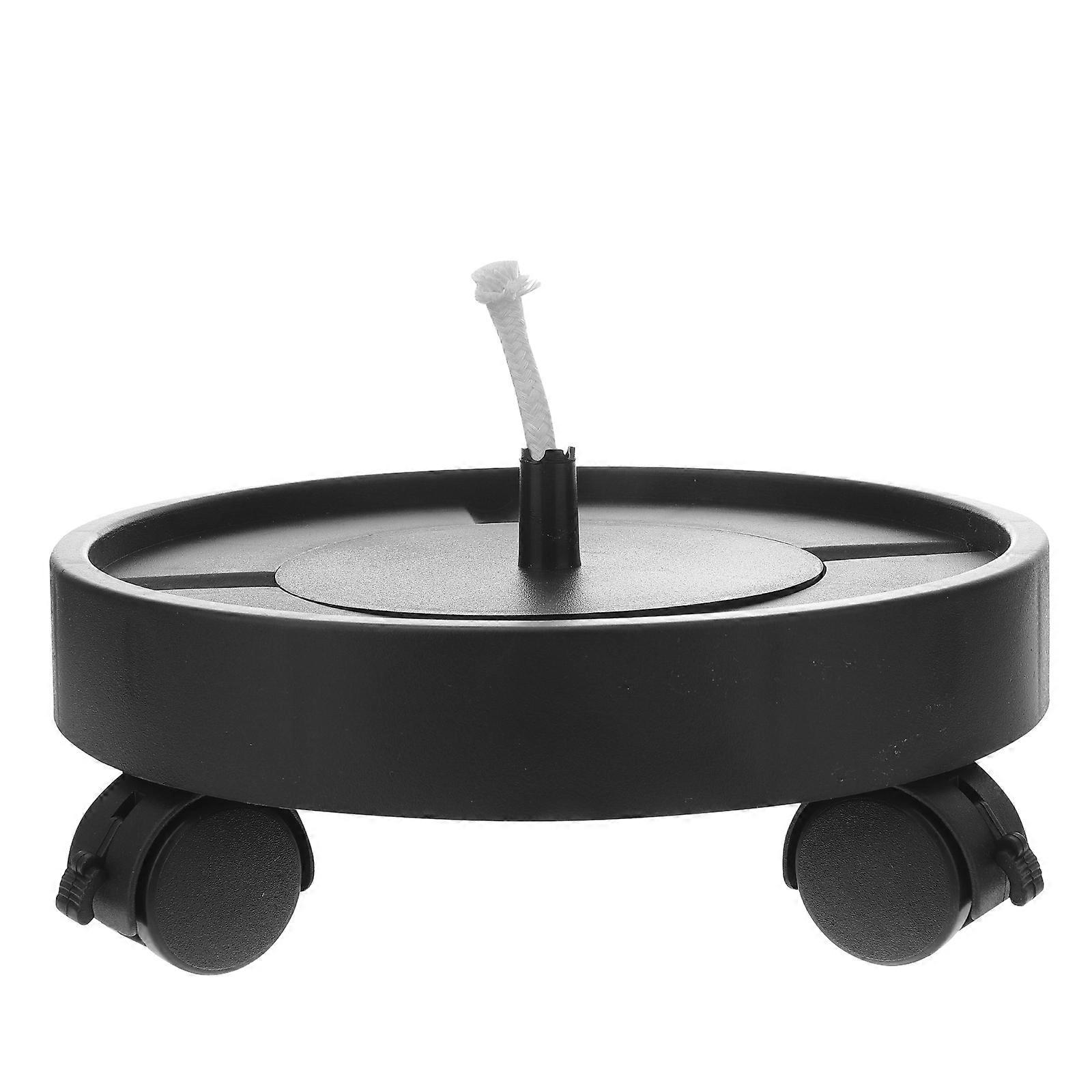 Black Plastic Flower Pot Mover with Wheels for Home Use Versatile Decorative Display Stand