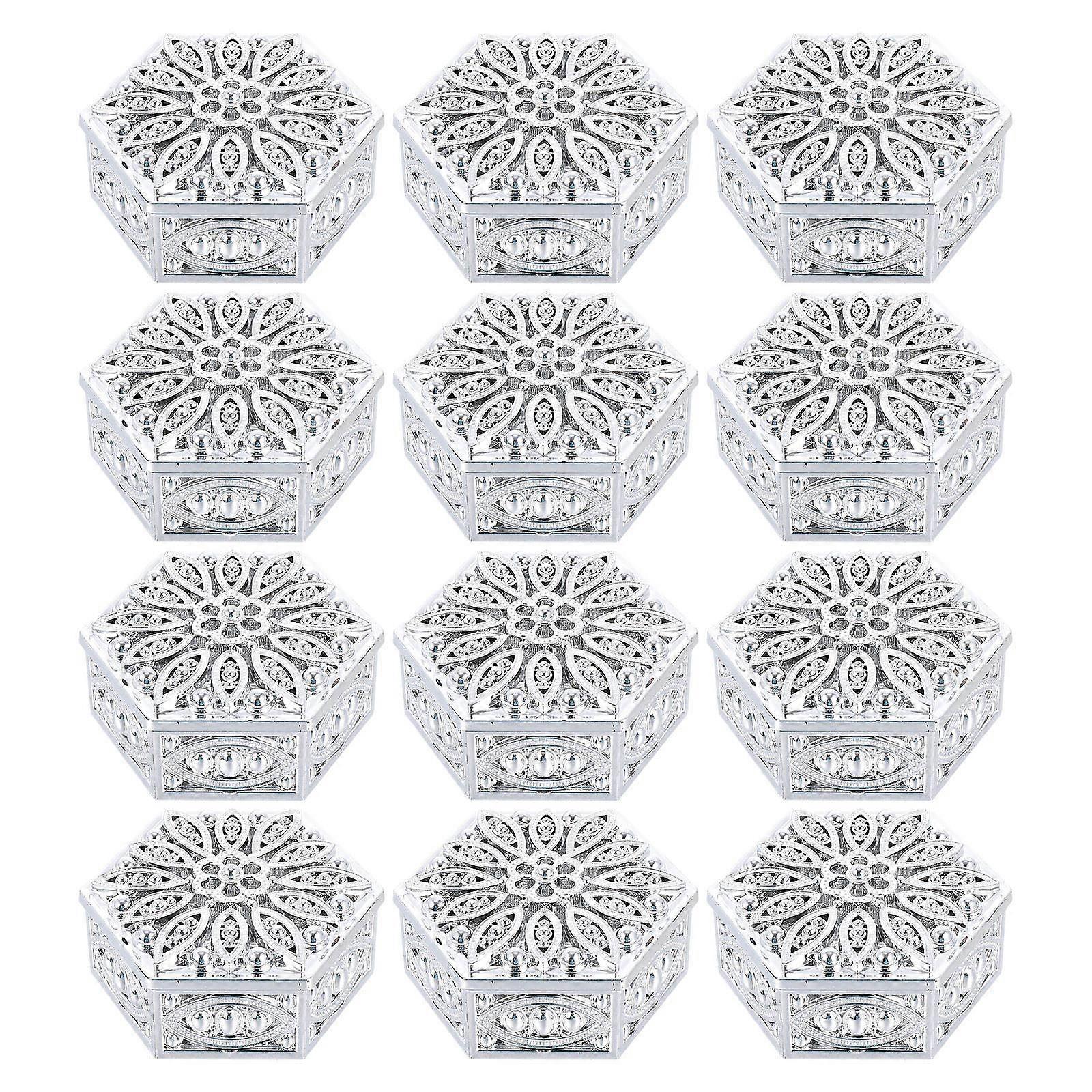 12pcs European Style Candy Holder Box Set for Wedding Party Treats – Perfect for Biscuits, Cookies, and Chocolates with Delicate Design for Memorable