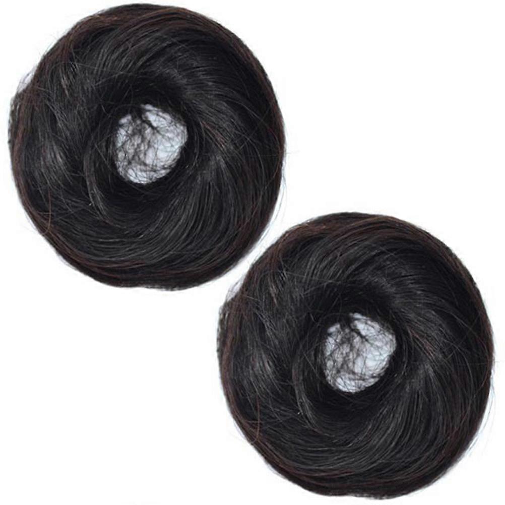 2PCS Messy Bun Hair Extensions Scrunchies Natural Color for Daily & Party Wear Easy to Use