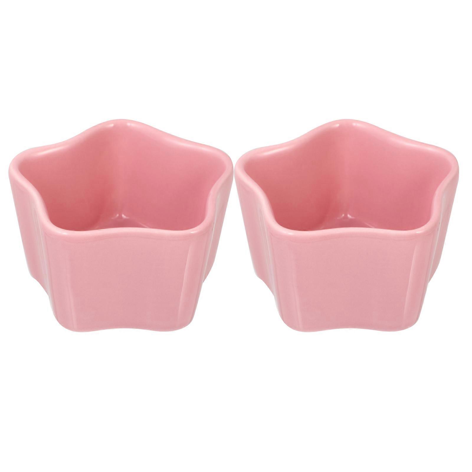 Star Shaped Ceramic Pet Bowls for Small Animals – Stable Non Tip Design Food and Water Dishes for Hamsters, Gerbils, Mice, and Small Pets