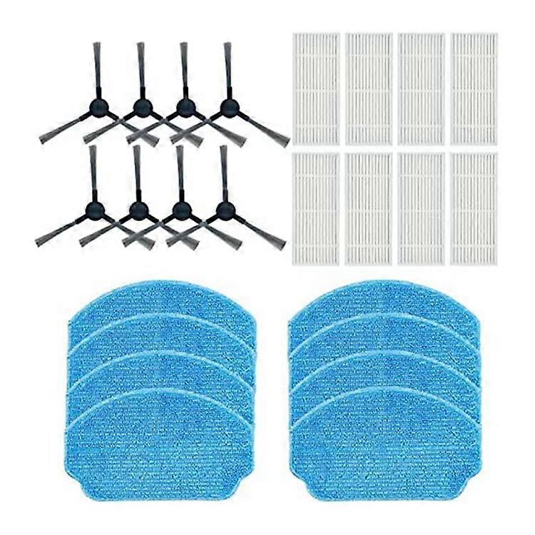 Side Brush Filter Mop Set Replacement for BR150/BR151 Robot Vacuum Cleaner Accessories (24pcs)