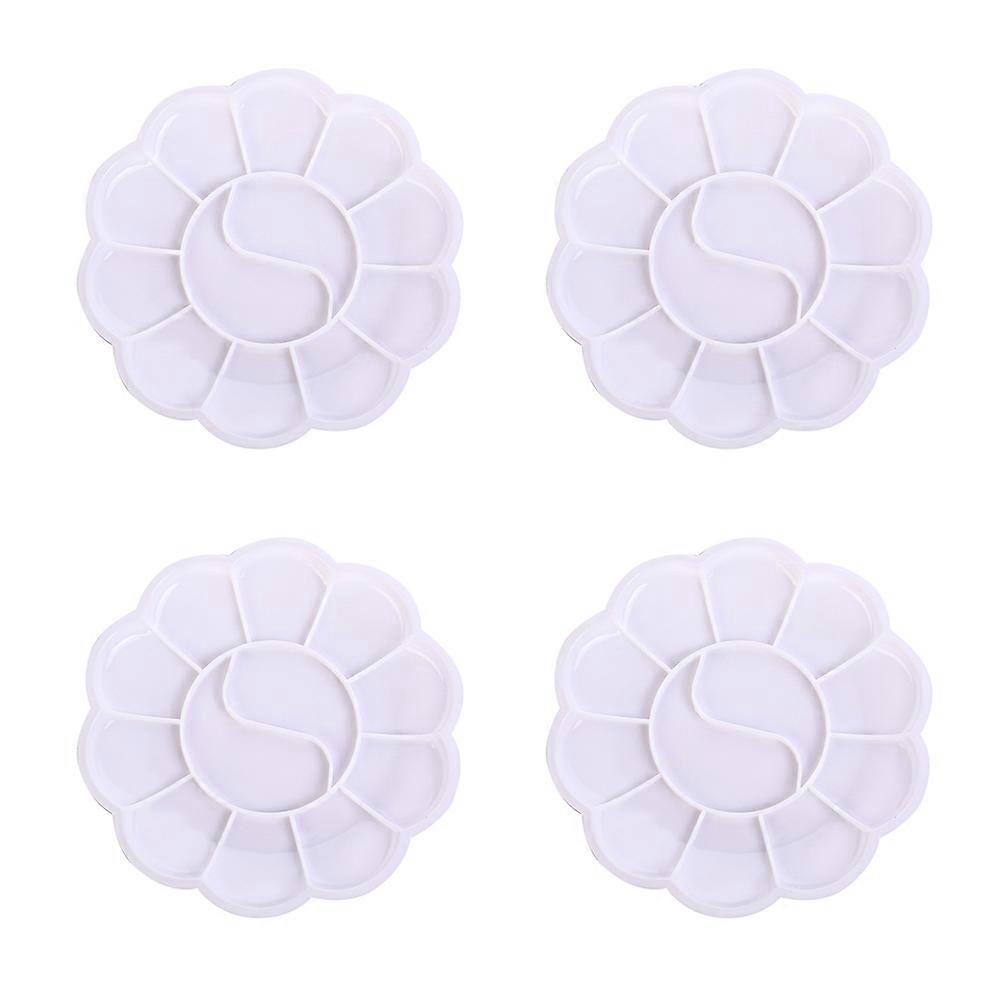 12pcs Durable Plastic Paint Trays for Watercolor Mixing – Lightweight & Portable Art Accessories for Creative Projects