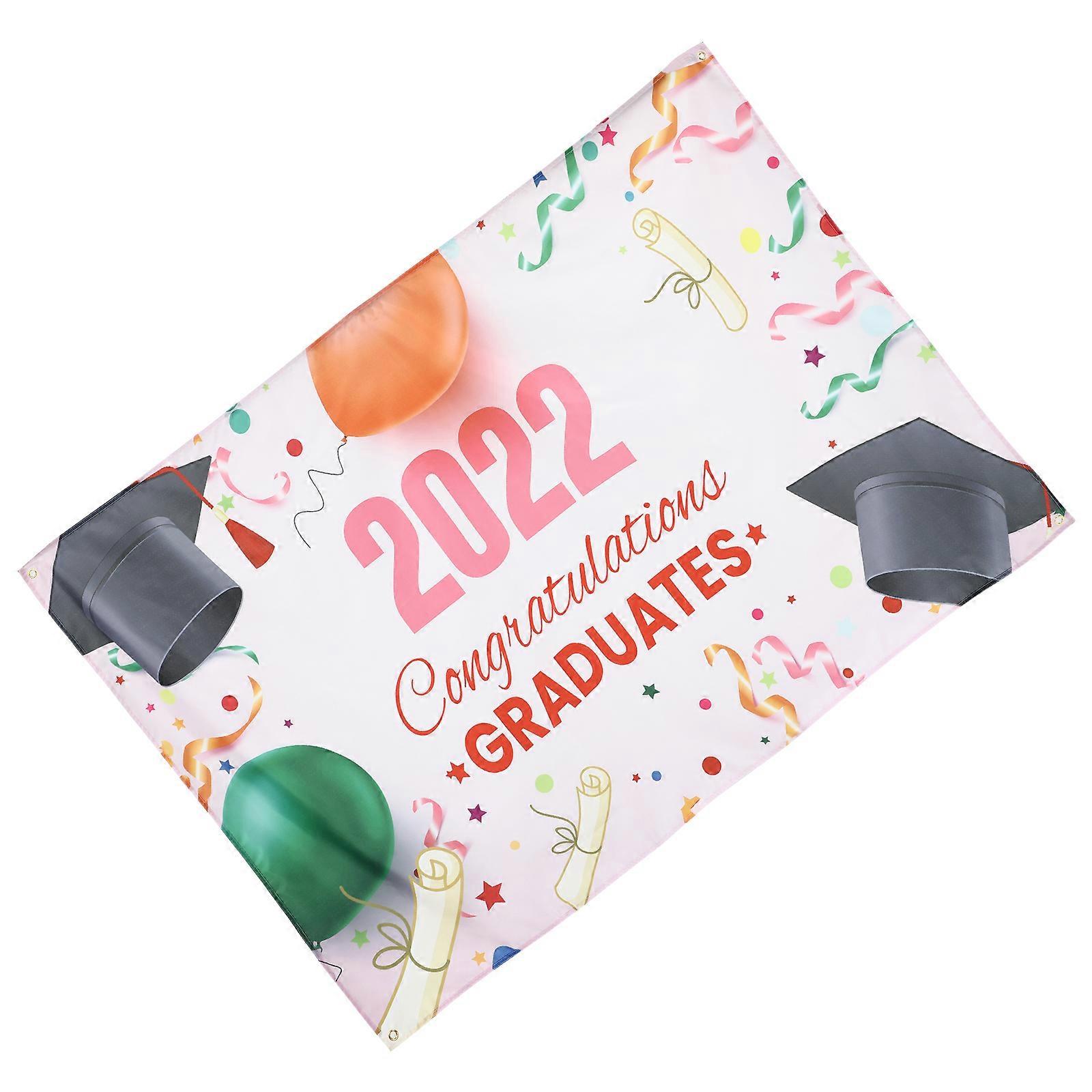 Tassel Photo Backdrop Polyester Material Rectangular Shape Graduation Ceremony Decoration Students Educators Families 1Set