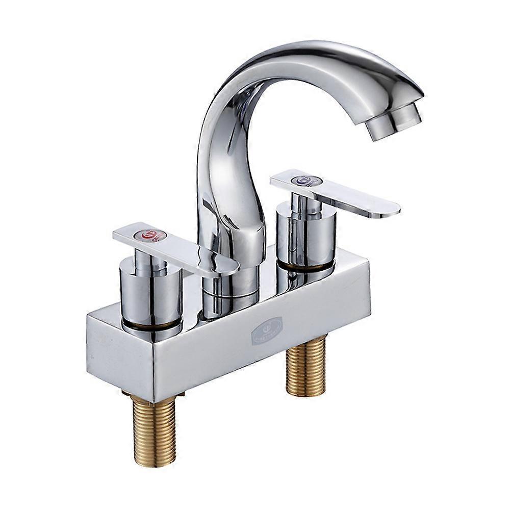 Double Handle Bathroom Sink Faucet with Aerator for Kitchen or Bathroom Durable, Easy Control, Hot and Cold Water Compatible, Stylish Design