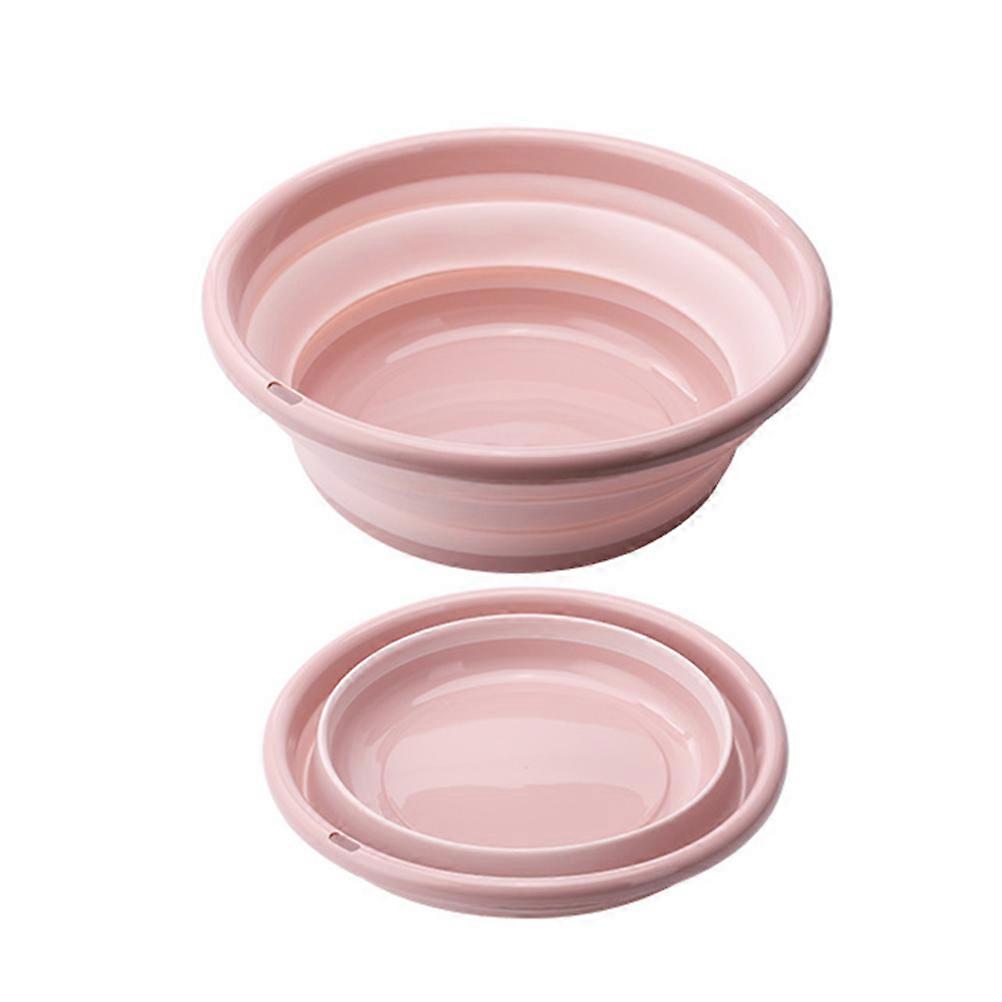 Collapsible Water Container Foldable Sink Tub Scandinavian Style Pink Color For Hiking Gardening 1Pcs