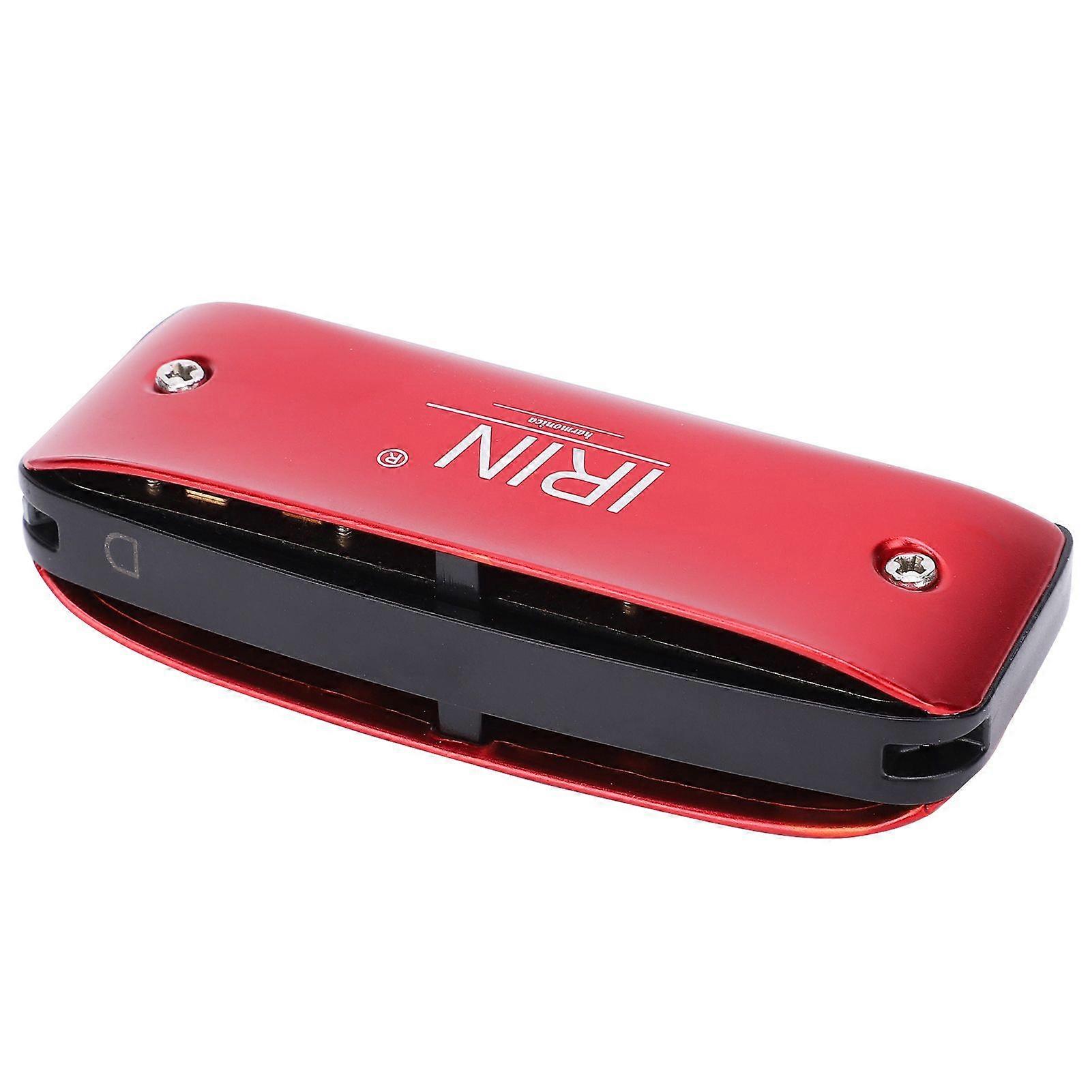 Harmonica 7-Hole Mini Blues Student Adult Beginner Playing Color Mouth Organ Wind InstrumentD Key Red