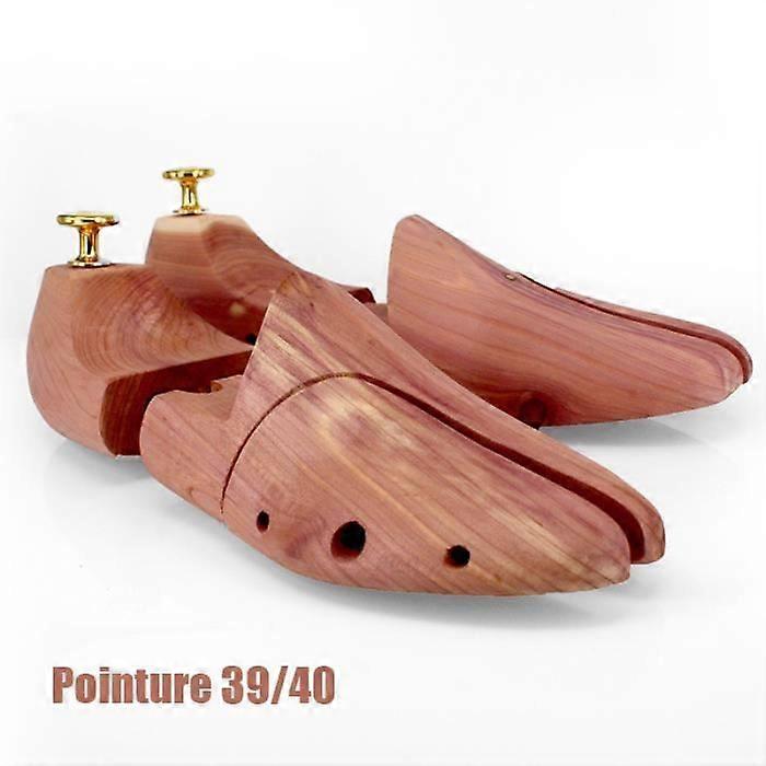 1 Pair Cedar Wood Shoe Tree with Spring Shoe Shaper - Size 39/40