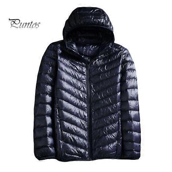 Men Cotton Jacket Hooded Long Sleeve Solid Color Down Coat with Side Pockets Full Zipper Closure Thin Quilted Winter Outwear