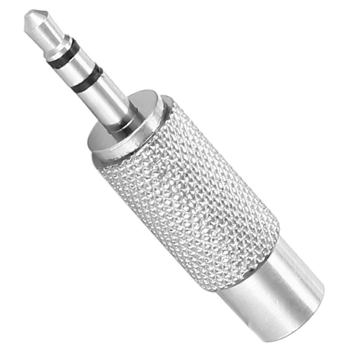 3,5 mm stereo samec na mono samici audio adaptér, stříbrný