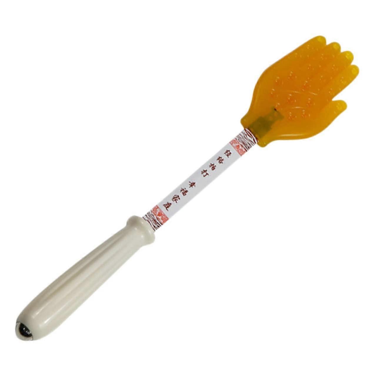Silicone Massage Stick for Full Body Relief with Textured Mat and Handheld Hammer Design Orange