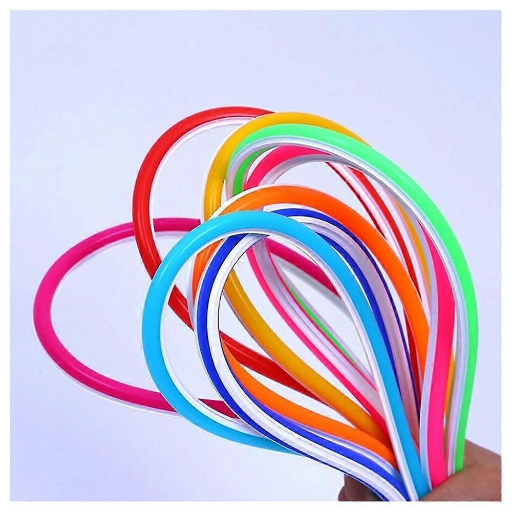 Neon Strip LED Light 1-10M Rose Red Flexible Waterproof SilicTube Sign Board 8mm Width Bendable Ribbon 1Pc