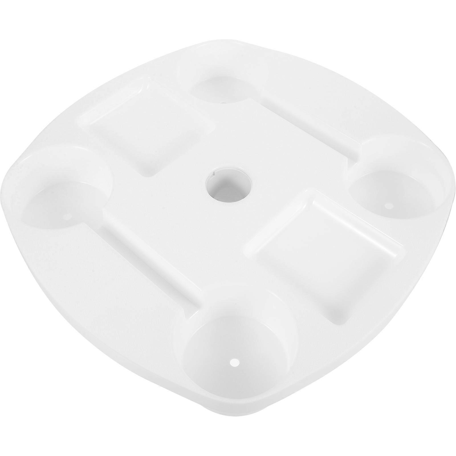 Plastic Umbrella Table Tray with Cup Holders for Beach Patio Storage .5 Inches
