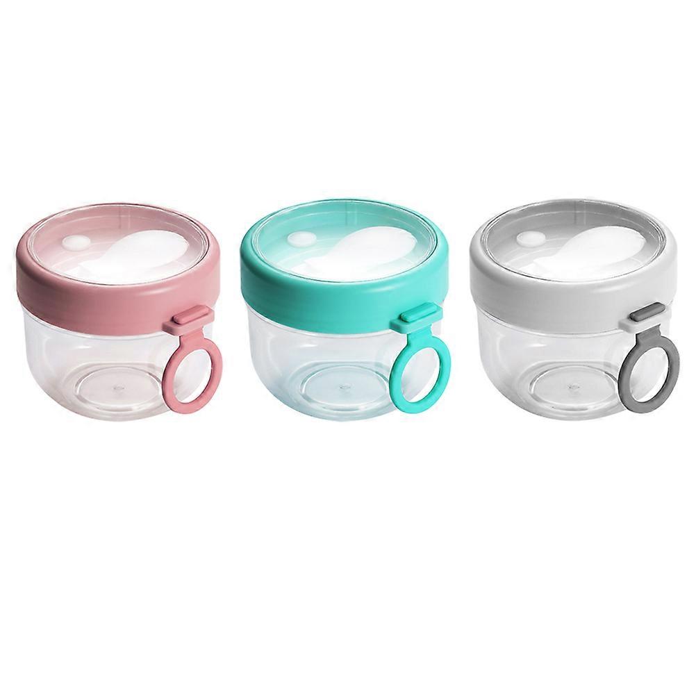 Overnight Oats Jars with Lids and Spoon Leak Proof Large Capacity Dessert Cups for Home Use Assorted Color