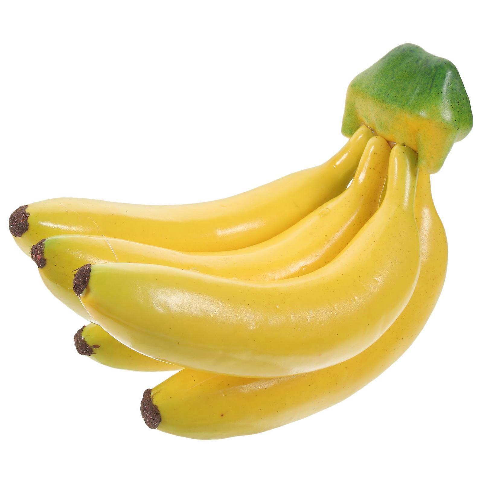 Artificial Banana Bunch Foam Decor for DIY Projects Yellow High Simulation Prop 15.7 Inch