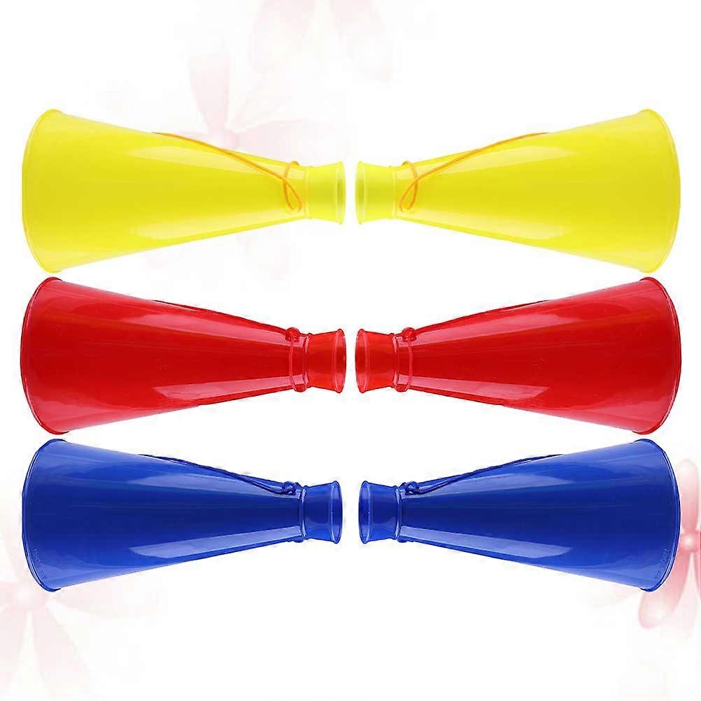 Cheerleaders Trumpet Portable Noise Maker for Fun in Assorted Colors Suitable for Parties and Sports Events 6Pcs
