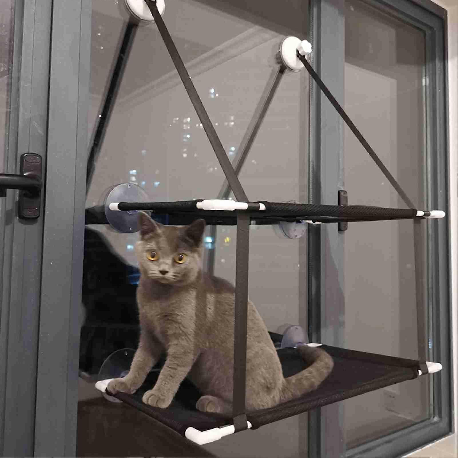 Double Layer Cat Window Hammock Cat Window Perch Strong Suction Cups Cat Hammock for Window