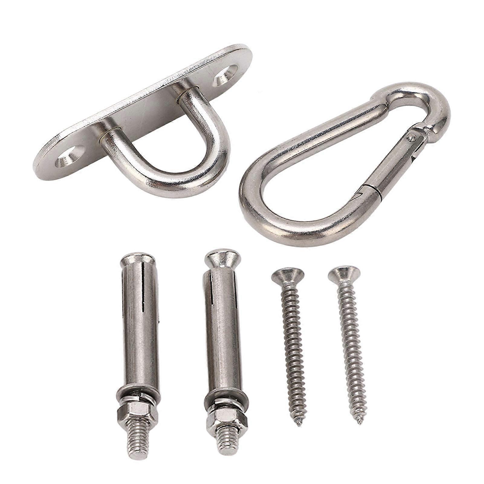 Ceiling Hooks Stainless Steel Swing Suspension Hooks Hardware Kit U Type Fixing Hooks for Yoga Hammock Chair Sandbag 