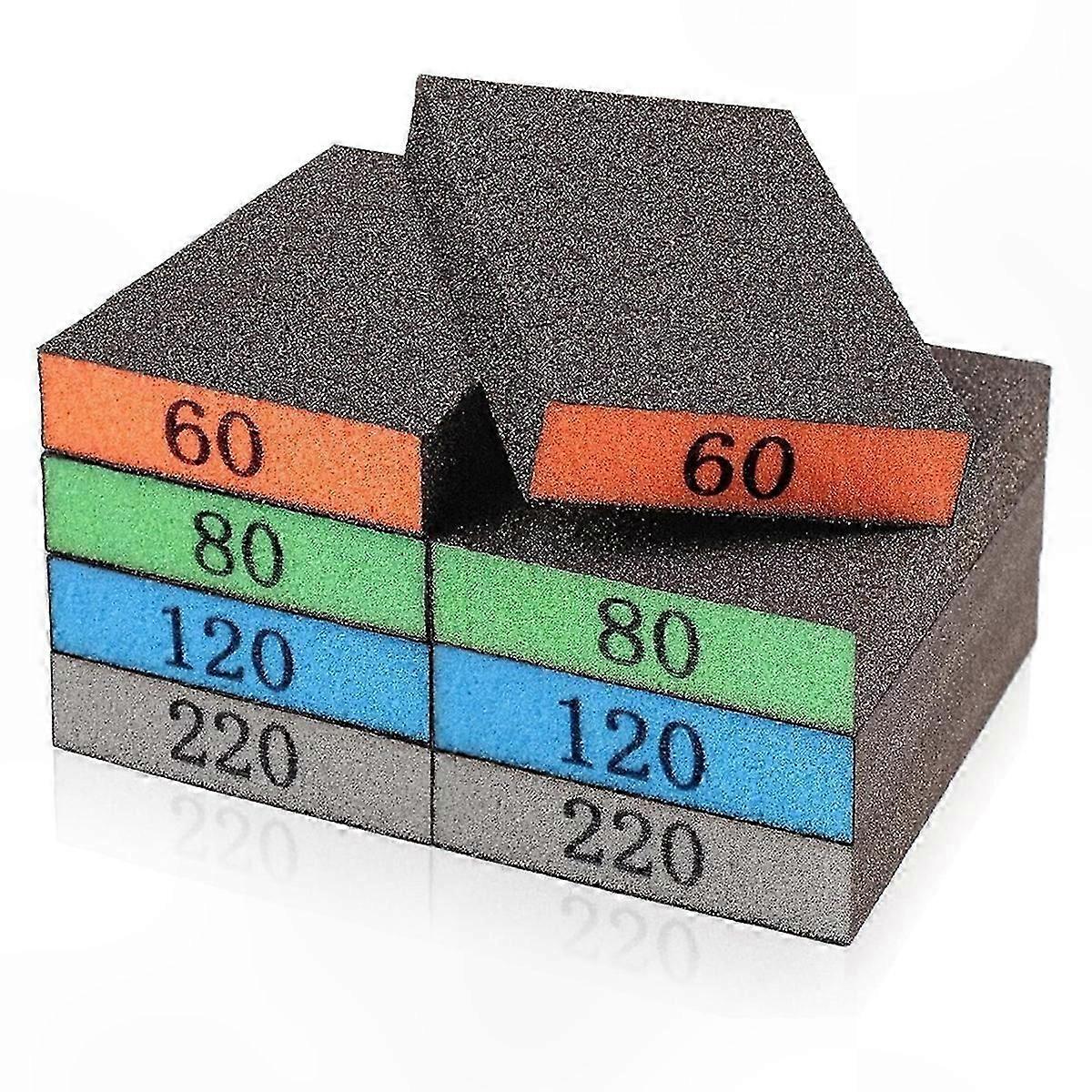 8-Pack Reusable Sanding Sponges, Washable Sanding Blocks for DIY Projects and Crafting