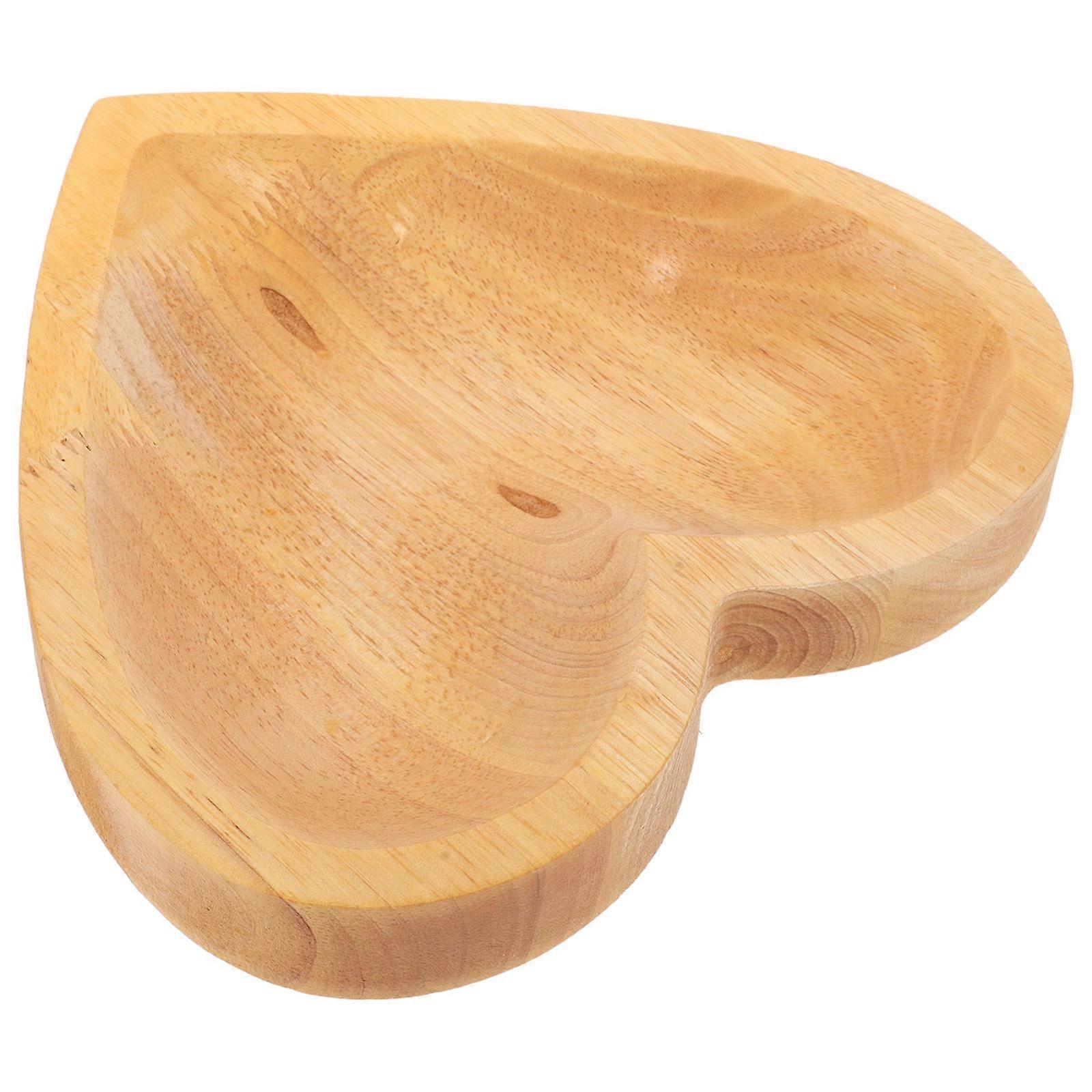 Elegant Heart Shaped Wooden Tray for Jewelry, Trinkets & Home Decor Display Stylish Organizing Accessory