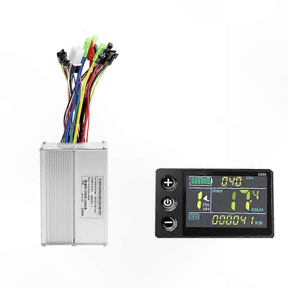 Electric Bike LCD Display Dashboard for 36V/48V Sine Wave Controller Setup