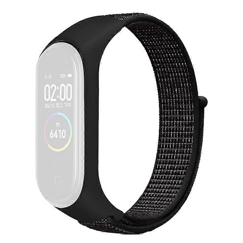 For Xiaomi Mi Band 3 4 5 6 7 Nylon Watch Band Adjustable Sport Loop Strap Wristband Replacement - Re