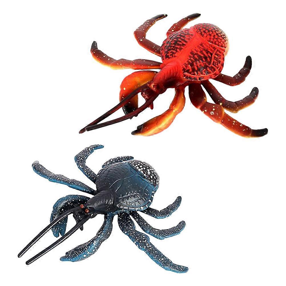 2pcs Simulated Marine Animal Models Vivid Crab Models Crab shaped Ornaments