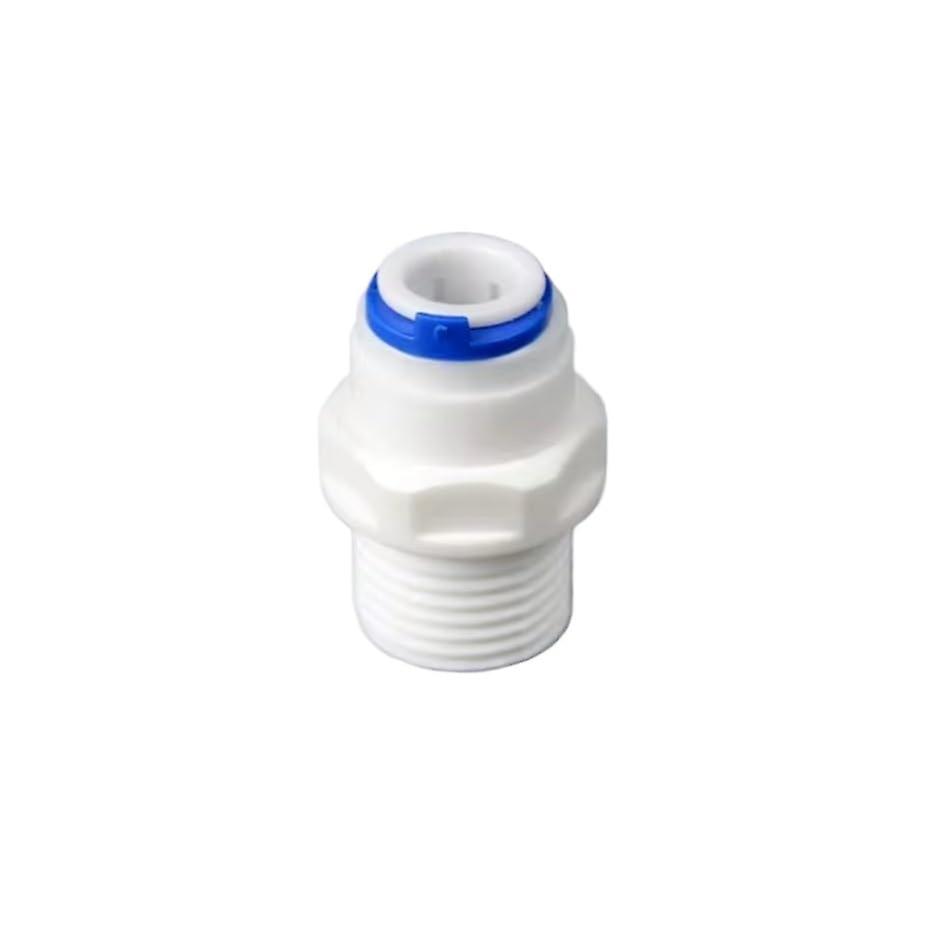 1 Piece 1/2 Thread to PE Pipe Quick Connector Family Drinking Water Kitchen Water Filter Attachment RO Filter Reverse Osmosis System (1)