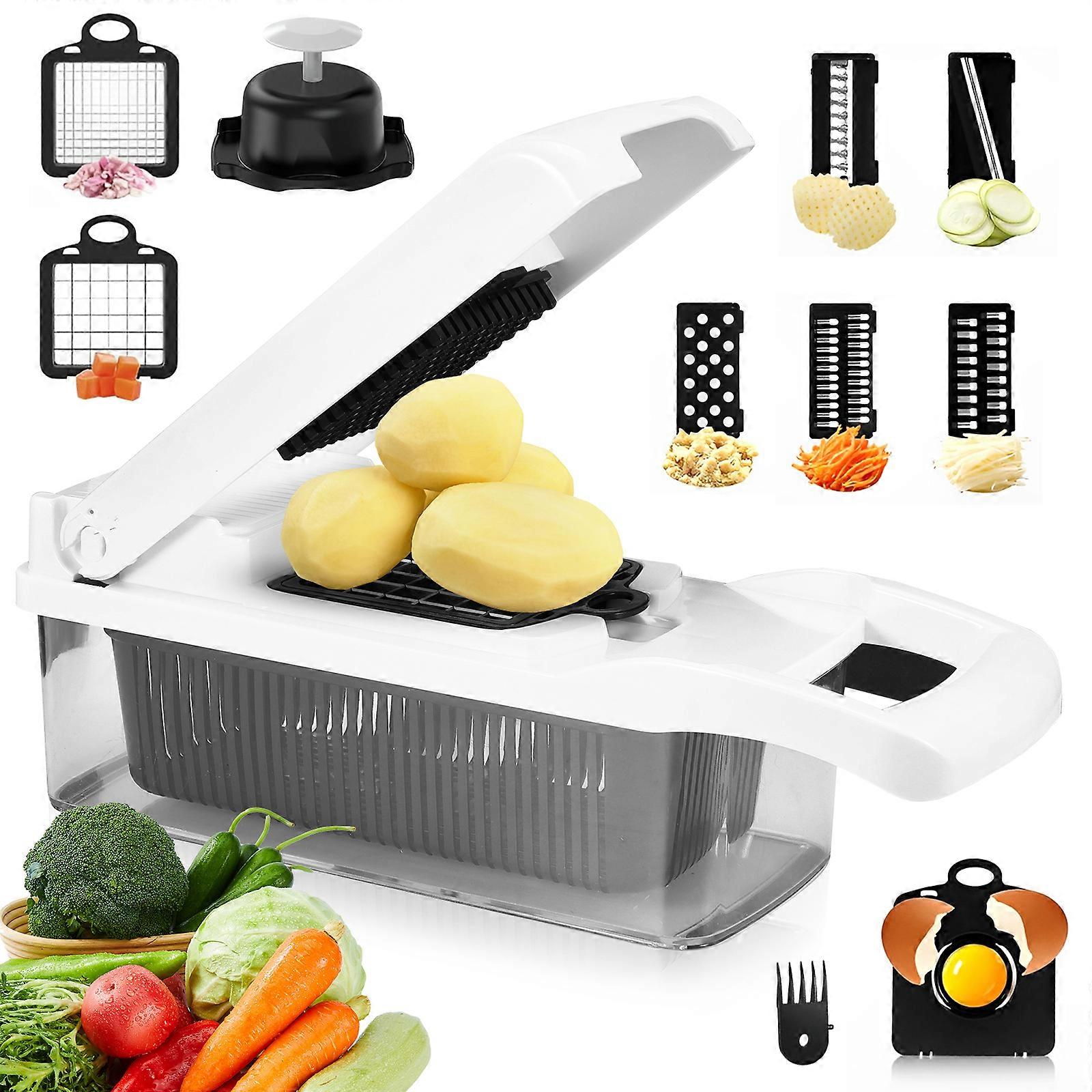 Multi-Functional Vegetable Cutter Set    White