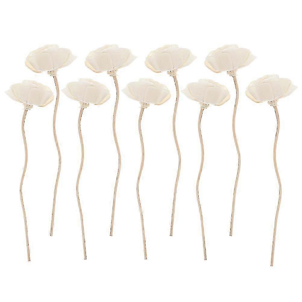 9 Pcs White Home Scent Diffuser Sticks with Essential Oil, 22X4.5X4.5CM