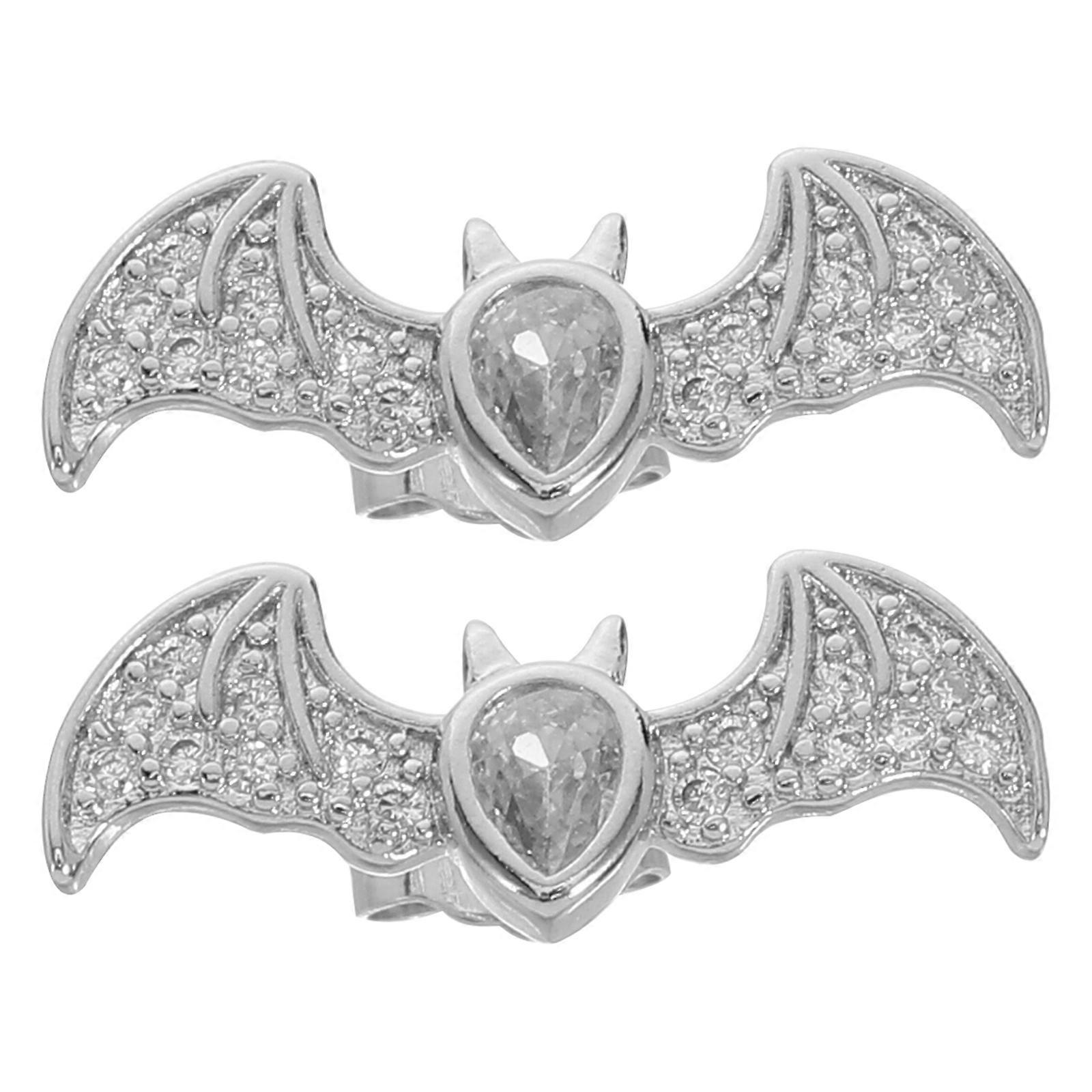 Delicate Bat Design Stud Earrings, Versatile for Birthday, Wedding or
